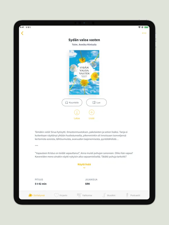 Ảnh chụp màn hình của Kuule! iPad 