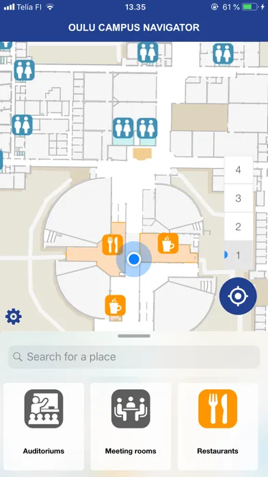 Ảnh chụp màn hình của Oulu Campus Navigator