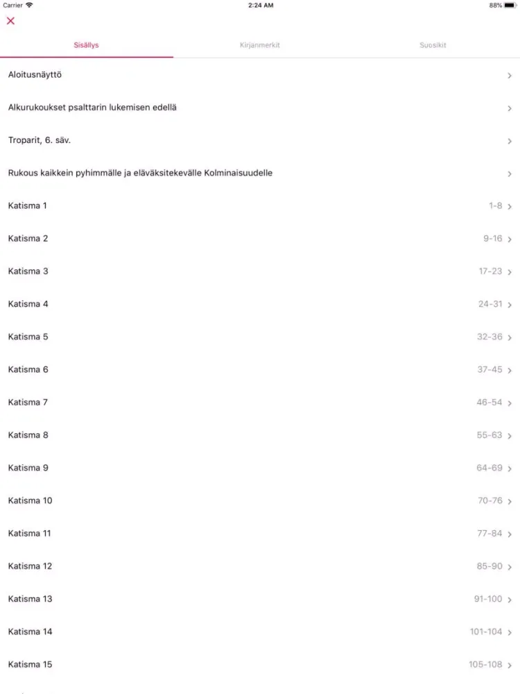 Zrzuty ekranu The Liturgical Psalter iPad 