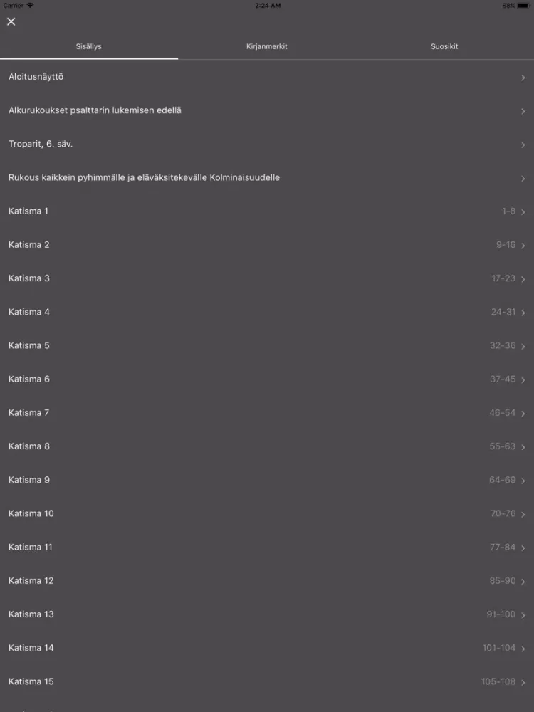 Zrzuty ekranu The Liturgical Psalter iPad 