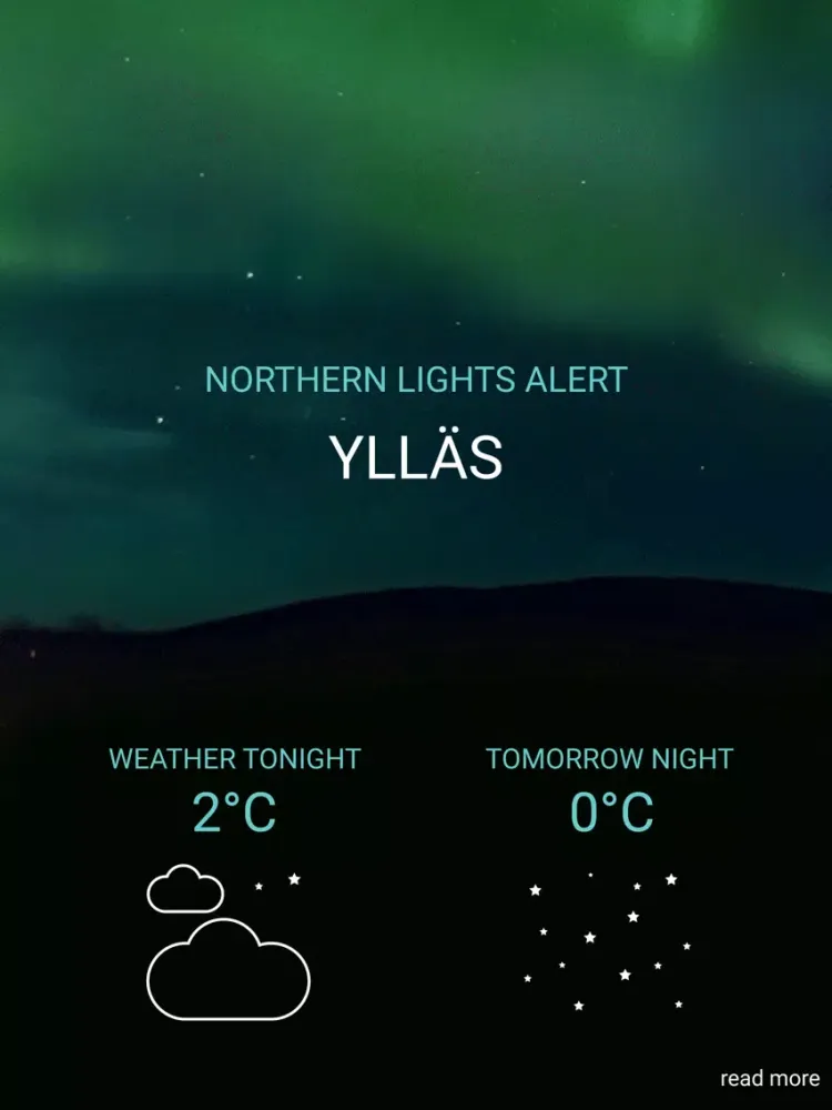 صور Northern Lights Alert Ylläs iPad 