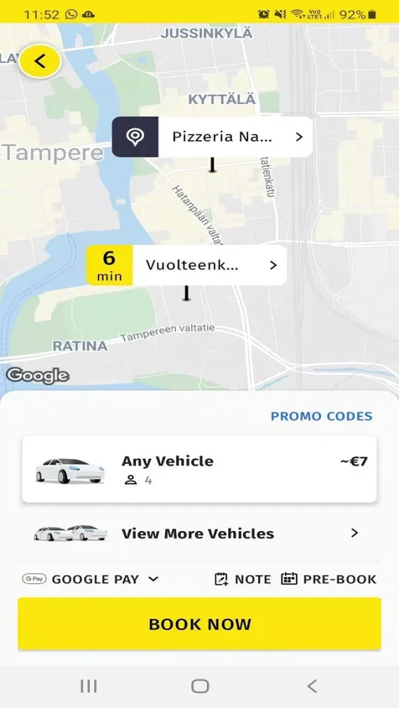 Taksi Tampere स्क्रीनशॉट