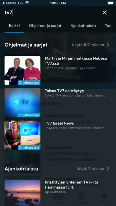 Captures d'écran de Taivas TV7