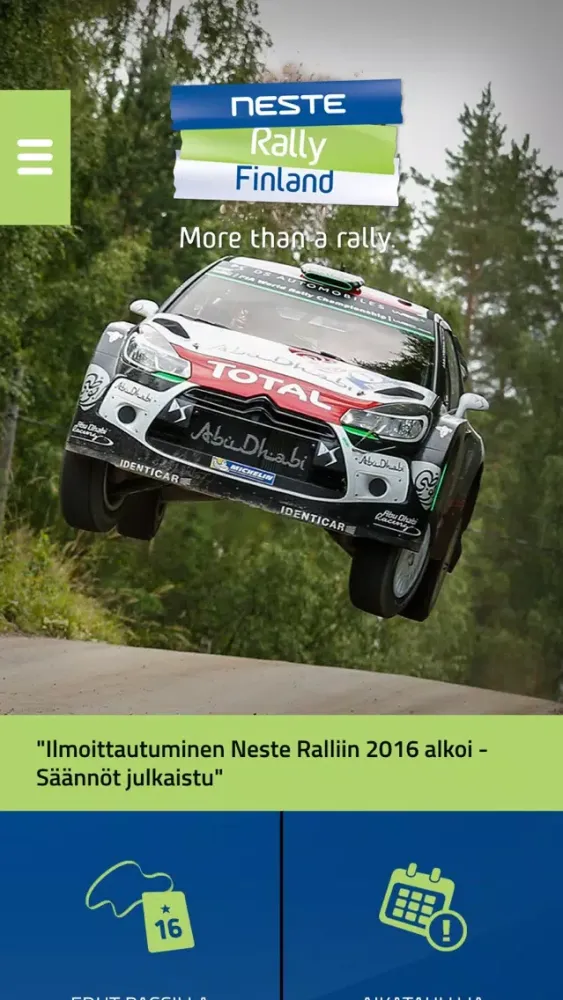 Capturas de tela do Neste Rally Finland App 2018
