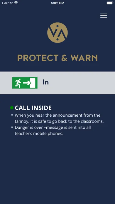 ภาพหน้าจอของ Protect & Warn