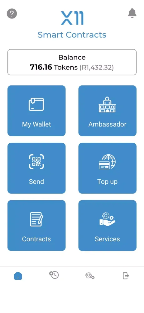 Screenshot di X11 Smart Contracts