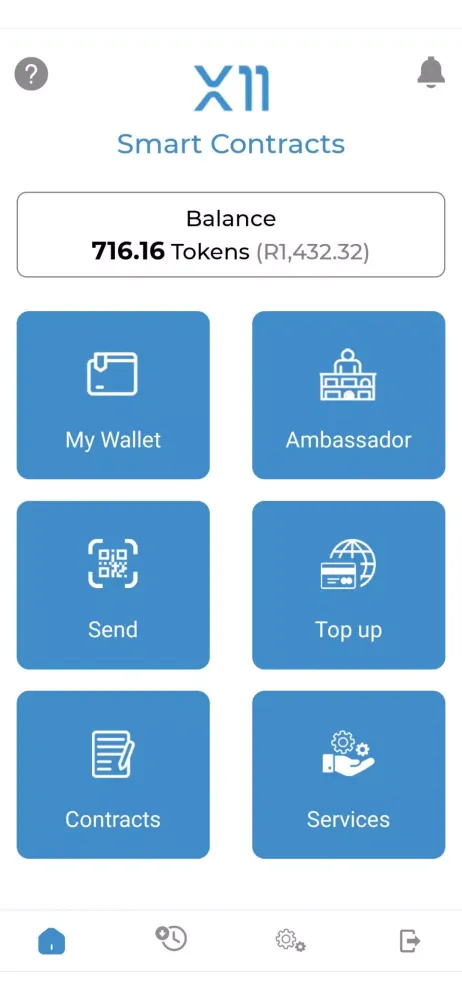 Screenshot di X11 Smart Contracts