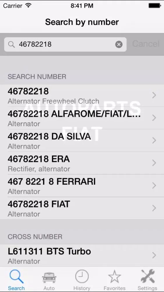Autoparts for Fiat Screenshots