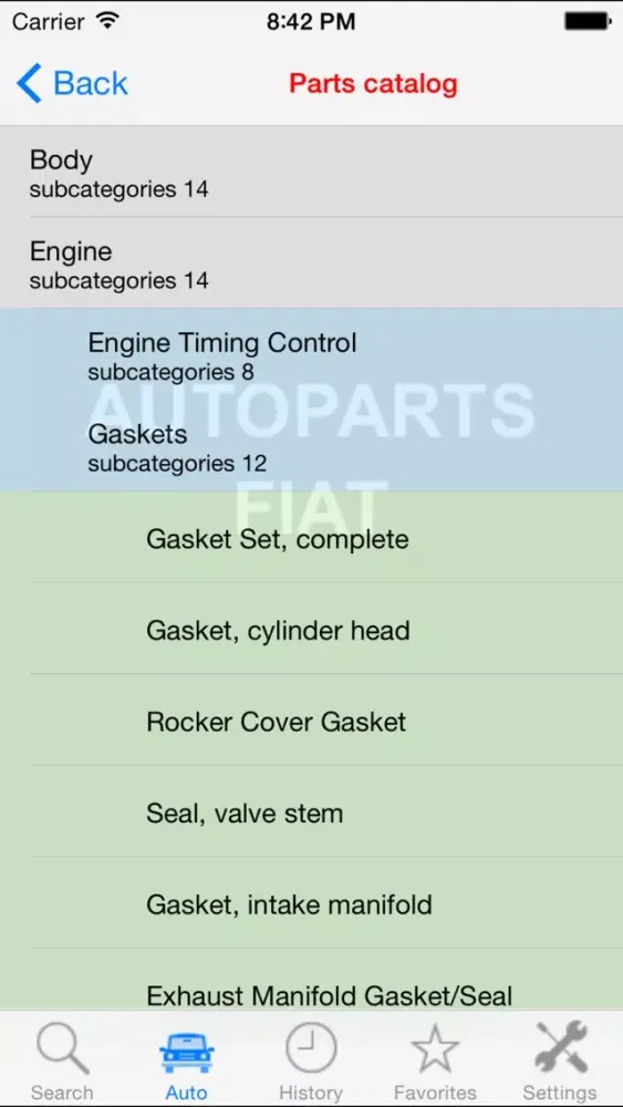 Autoparts for Fiat Screenshots