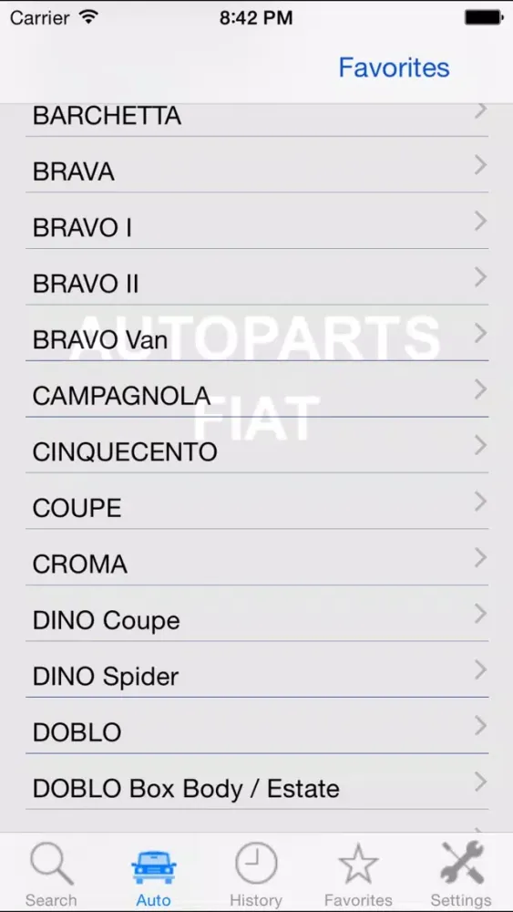 Autoparts for Fiat Screenshots