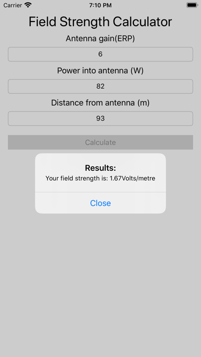 Capturas de pantalla de Radio Field Strength Cal