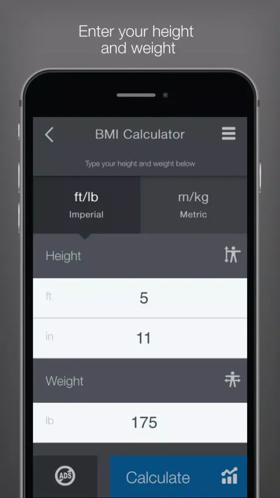 BMI (Body Mass Index) Calculator – calculate your healthy weight for your diet or training स्क्रीनशॉट