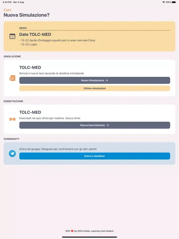 Capturas de pantalla de MedQuiz - TOLC Medicina iPad 