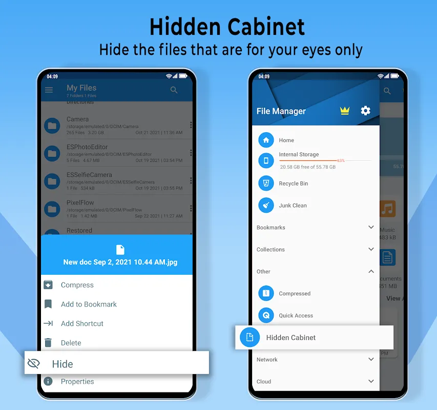 Tangkapan layar ESx File Manager