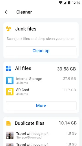 Zrzuty ekranu File Manager