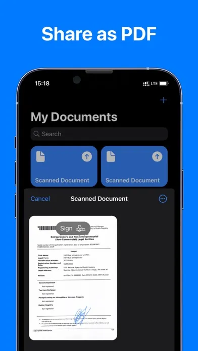Tangkapan skrin Scanner Doc - Scan Docs to PDF