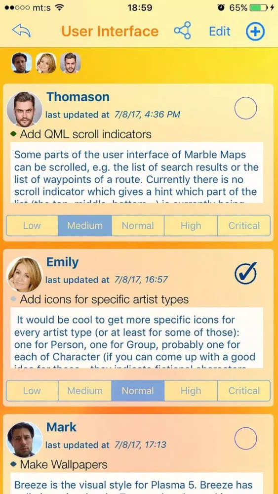 Скриншоты Tasks and Notes