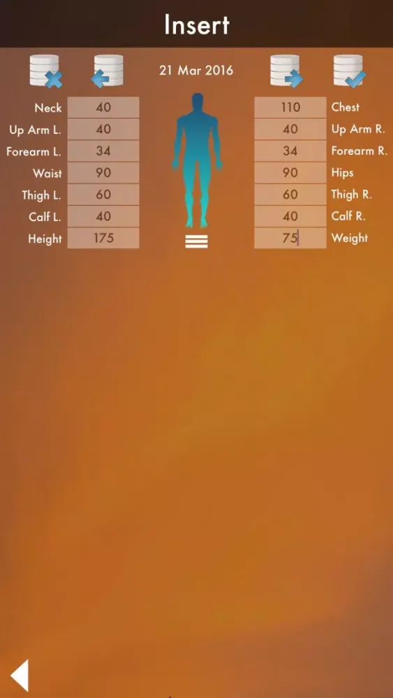 Perfect Body : Fat Calculator & Body Database - Diet and Workout Screenshots