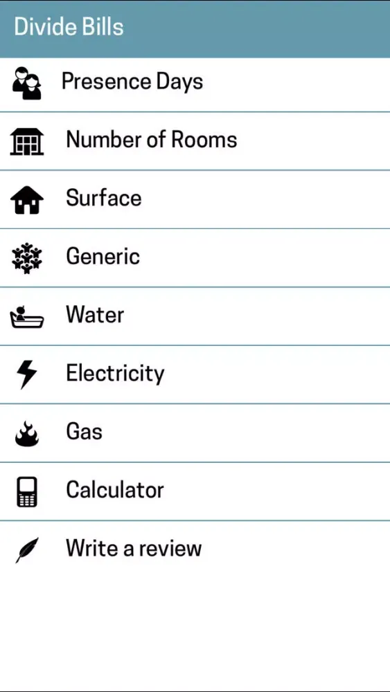 Скриншоты Divide Bills : electricity - water - gas