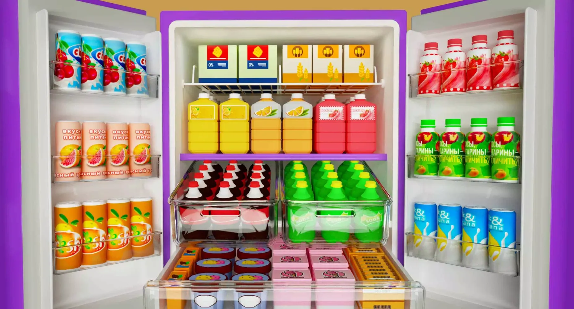 Capturas de tela do Fill Up Fridge