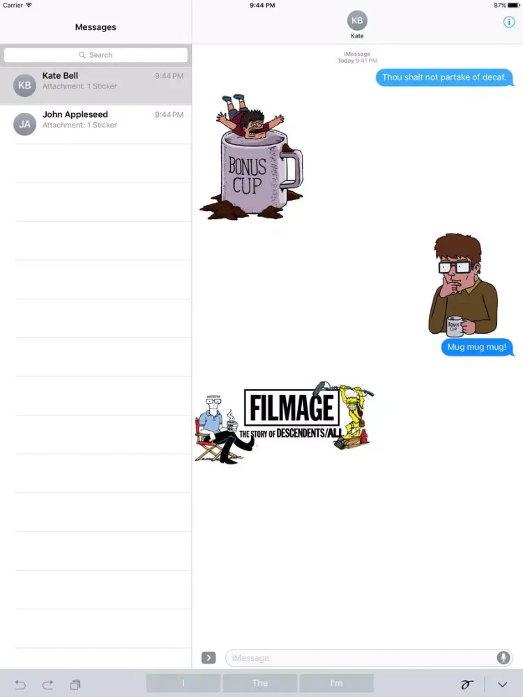 Filmage Stickers iPad  স্ক্রিনশট