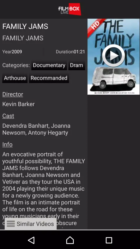 Filmbox Live Screenshots