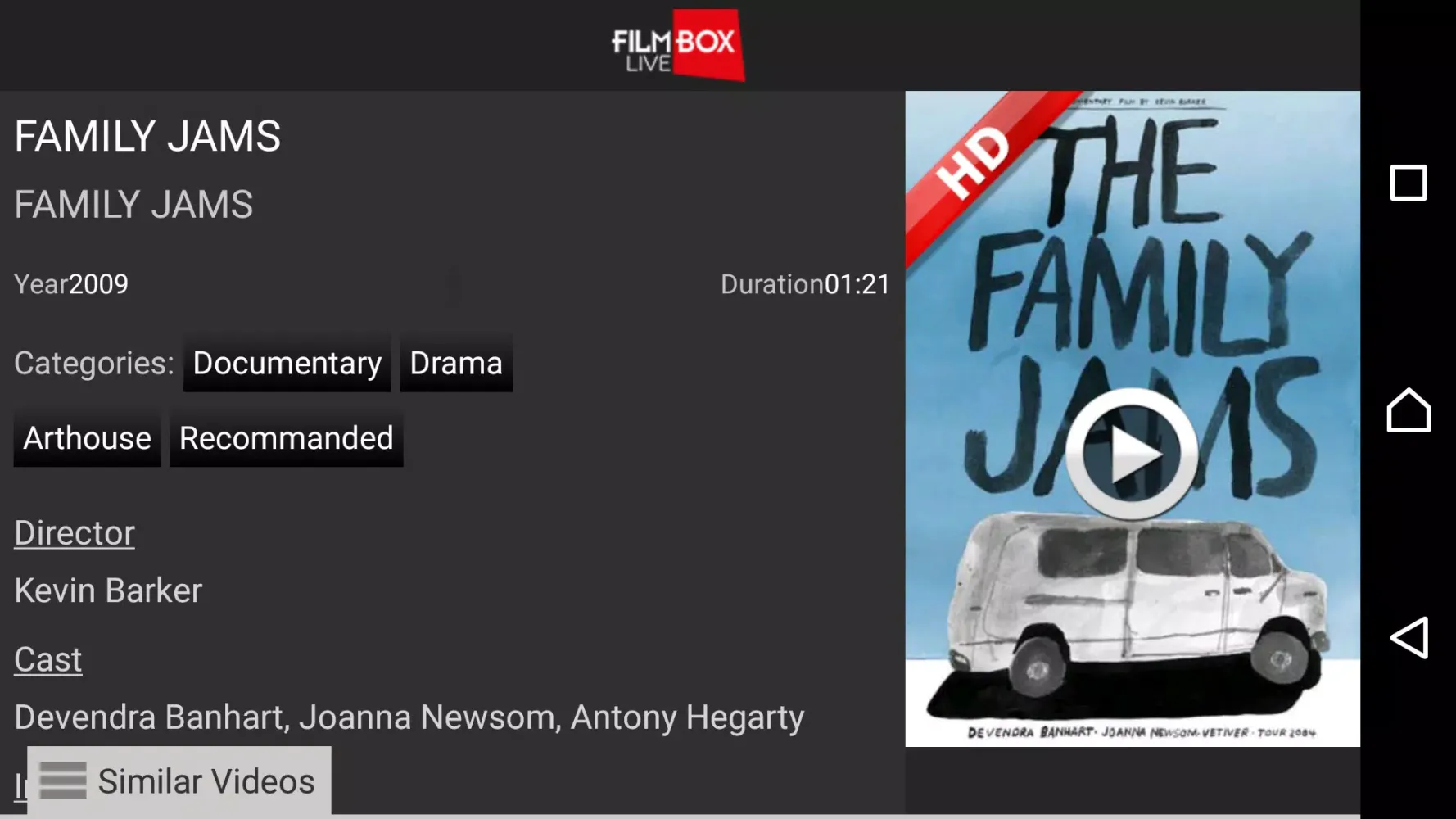Filmbox Live Screenshots