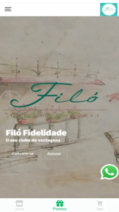 Capturas de tela do Filó Cozinha Gourmet