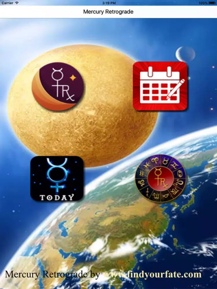 MercuryRetrograde findyourfate iPad  स्क्रीनशॉट