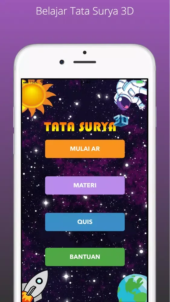 Tangkapan skrin Tata Surya AR
