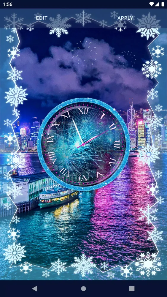 Screenshot di Fireworks Clock Live Wallpaper