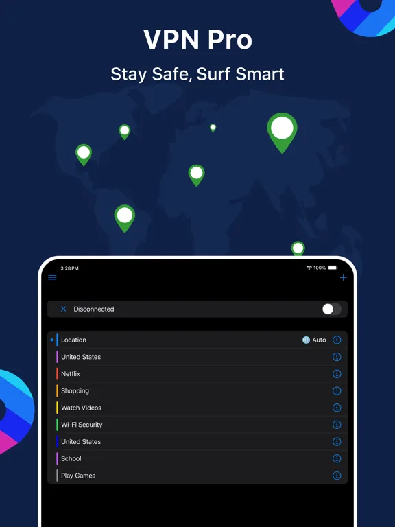 Zrzuty ekranu VPN Pro - Unlimited Best VPN iPad 