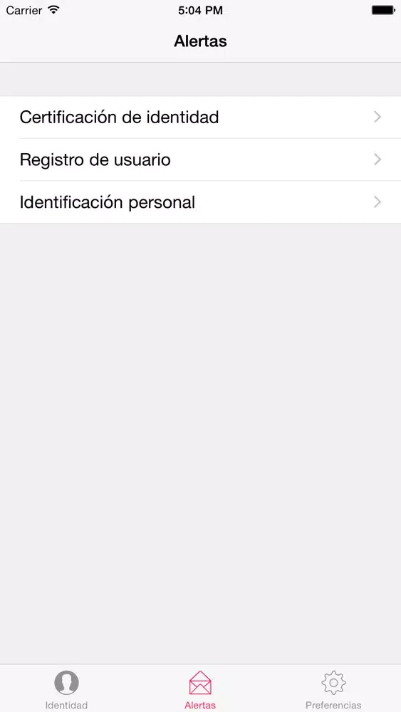 Capturas de tela do Firmamobile, digital identity