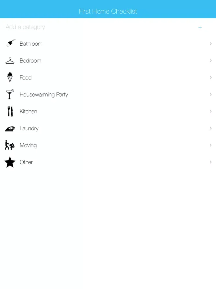 First Home Checklist iPad  Screenshots