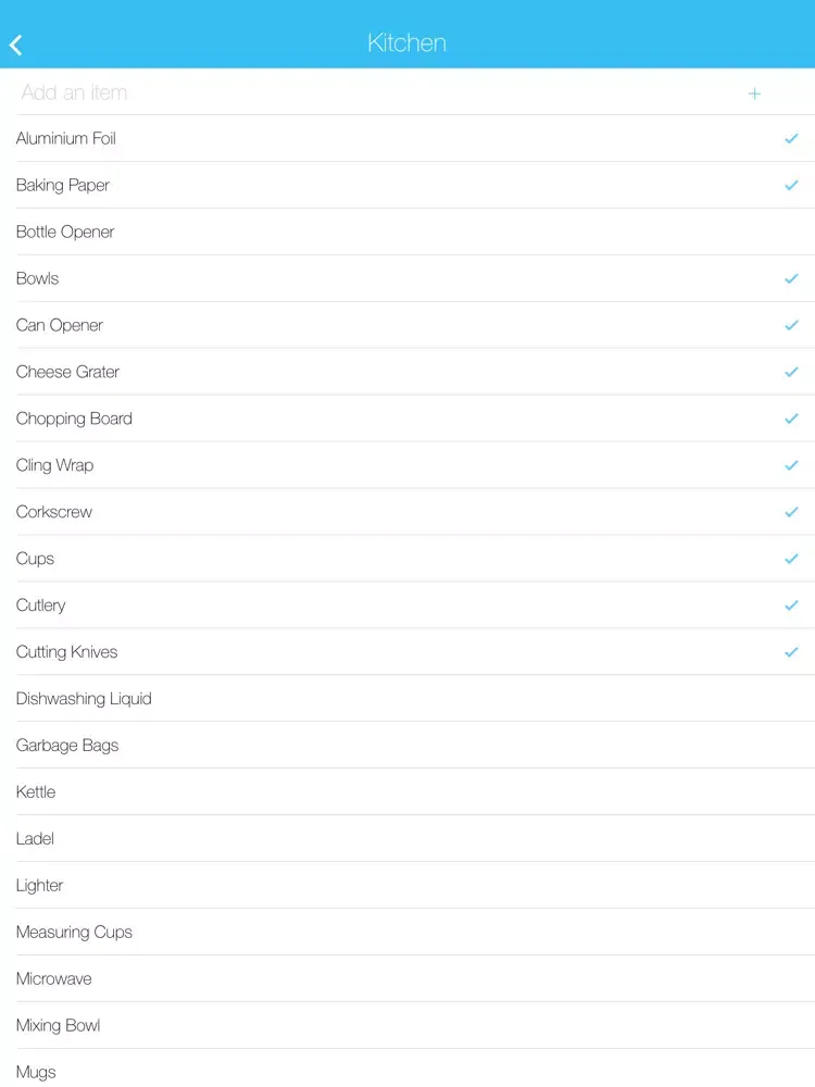 First Home Checklist iPad  Screenshots