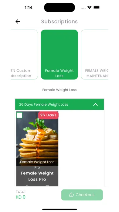 Zrzuty ekranu WZN Diet