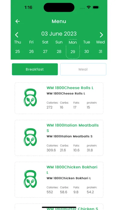 Zrzuty ekranu WZN Diet
