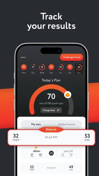 Ảnh chụp màn hình của Push Ups: Home Workout with AI