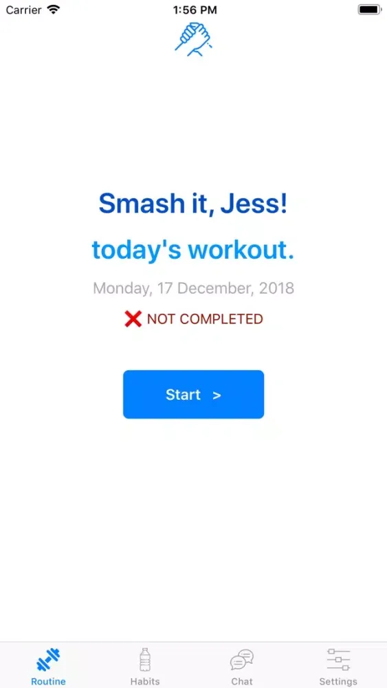 Screenshot di Route Fit, AI personal trainer