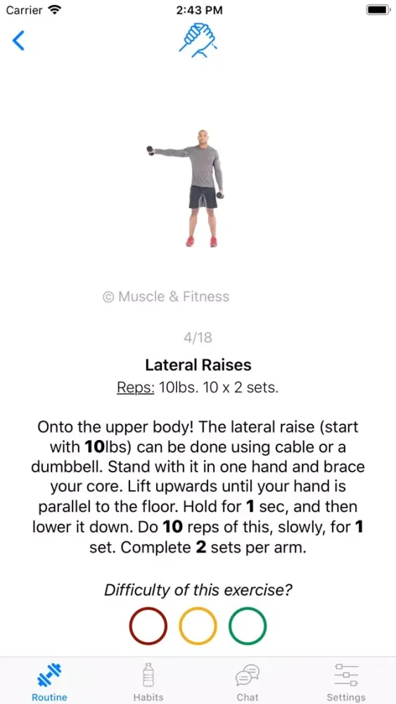 Screenshot di Route Fit, AI personal trainer