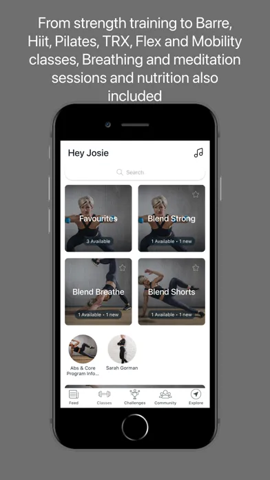 Tangkapan layar BlendFit App
