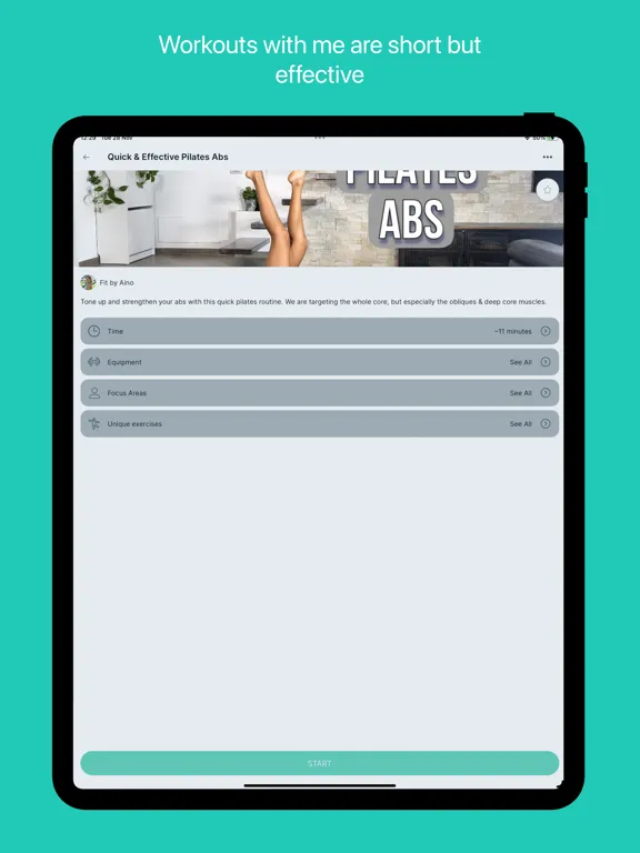 Ảnh chụp màn hình của Fit by Aino iPad 