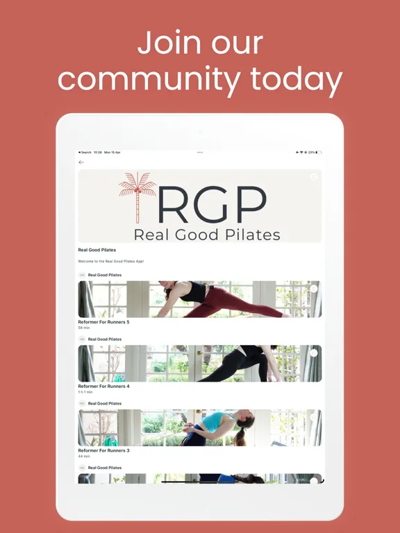 Real Good Pilates iPad 应用截图