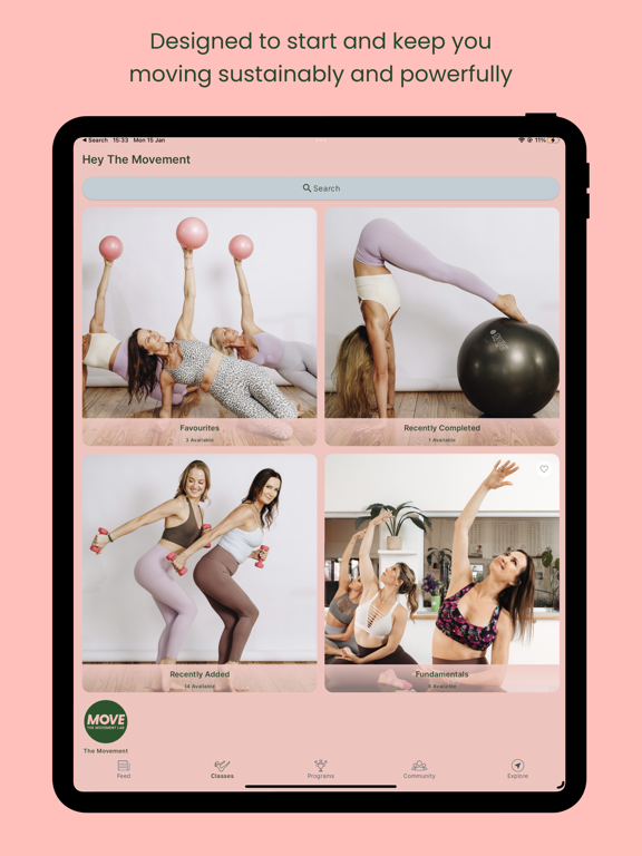 Скриншоты The Movement Lab On-Demand iPad 