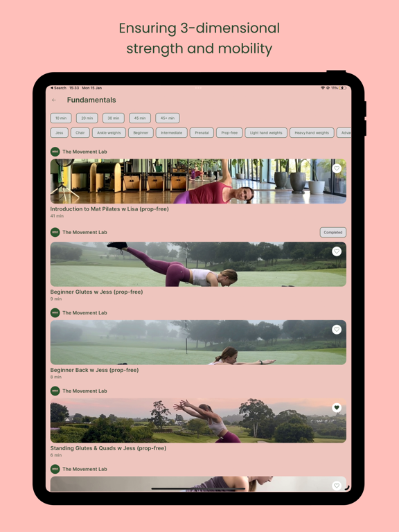 Скриншоты The Movement Lab On-Demand iPad 