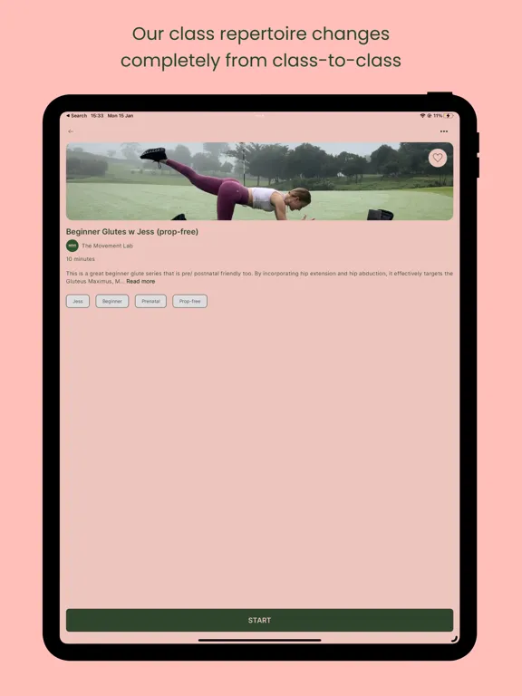 The Movement Lab On-Demand iPad  Screenshots