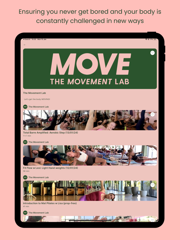 Скриншоты The Movement Lab On-Demand iPad 