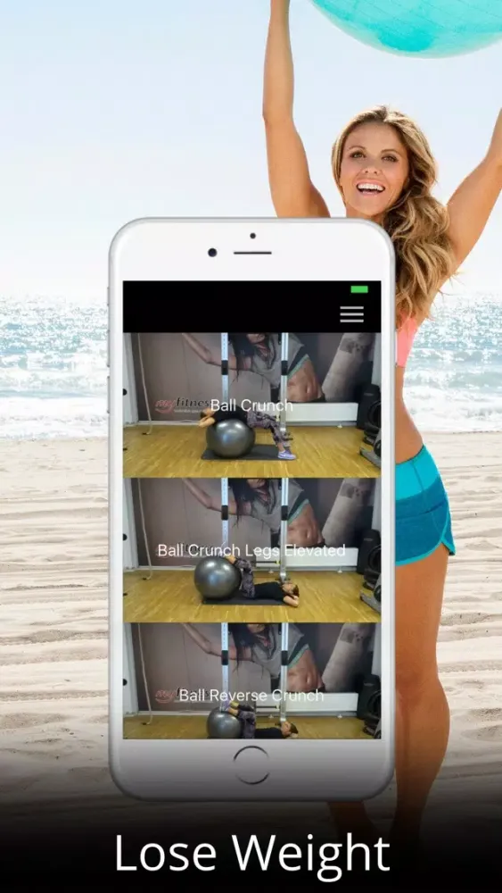 Tangkapan skrin Swiss & Stability Ball Exercises Workout Program