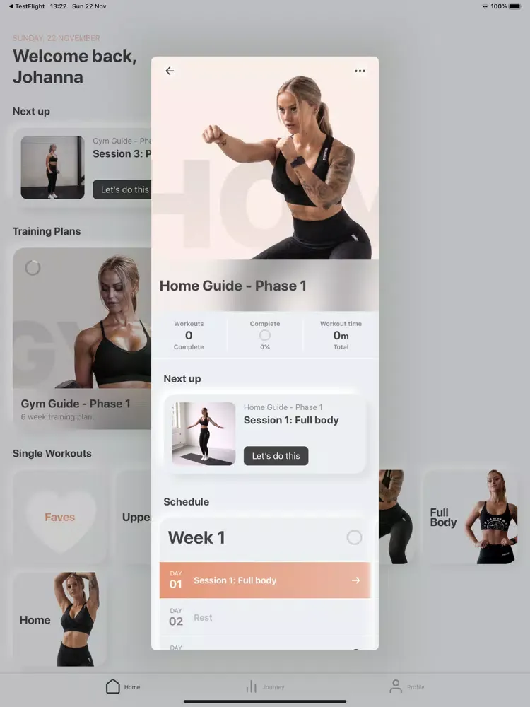 Movin' – Home and Gym Workouts iPad  스크린샷