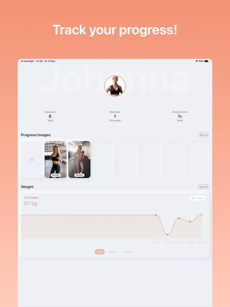 Capturas de pantalla de Movin' – Home and Gym Workouts iPad 